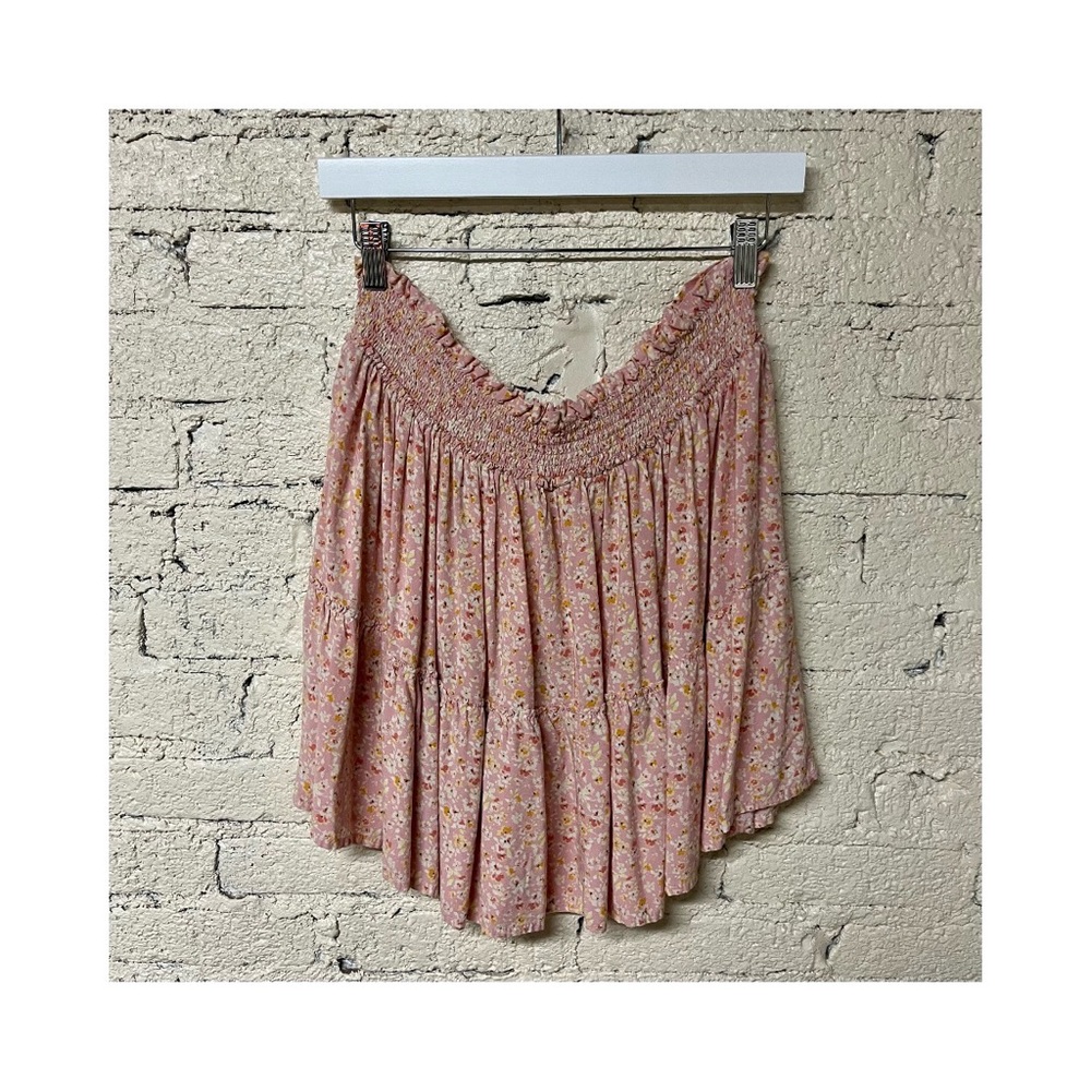 Floral Tiered Ruffle Mini Skirt